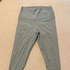 High-Waisted Olive Green Leggings